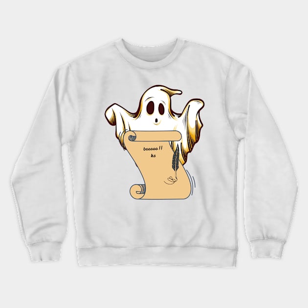 Read more books Cute horror Ghosts Read more boooooks Halloween Crewneck Sweatshirt by L'Arthole